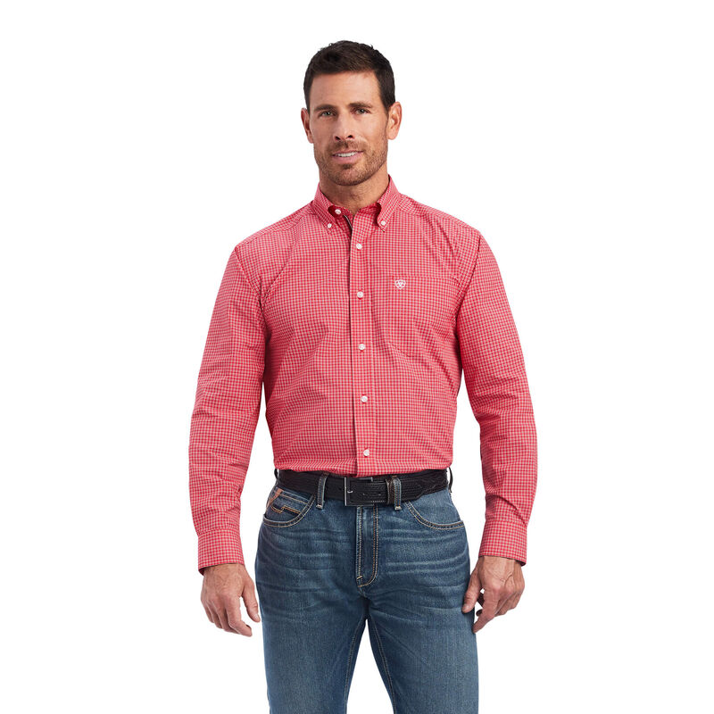 Ariat Hemden Herren - Pro Series Nevin Stretch Classic Fit Rot ( CWGXV-3417 )